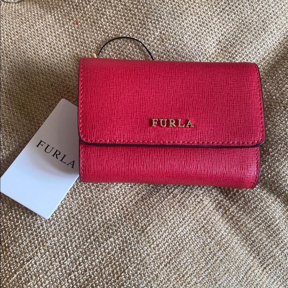 NWT Furla Trifold Leather Wallet